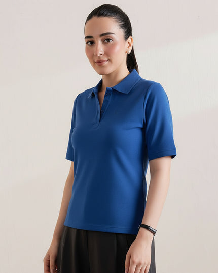 Kultz Essential Polo T-Shirt For Women - Royal Blue