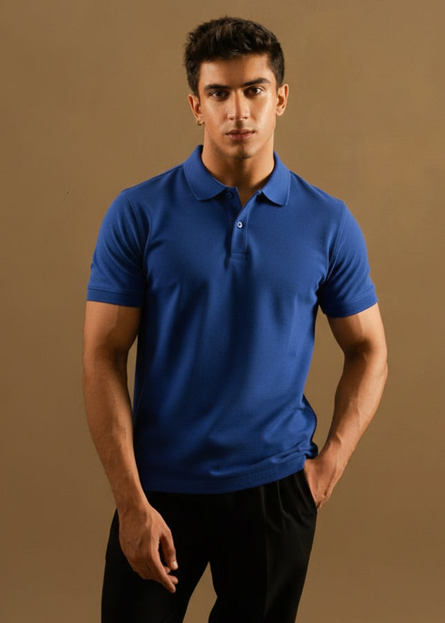 Kultz Essential Polo T-Shirt For Men - Royal Blue