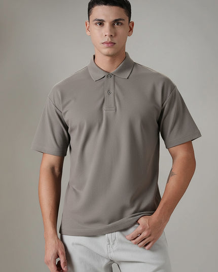 Kultz Essential Polo T-Shirt For Men - Hazel Grey