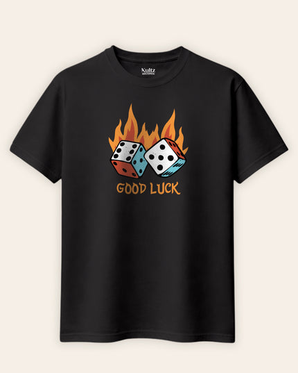 Good Luck Regular Fit T-Shirt For Men