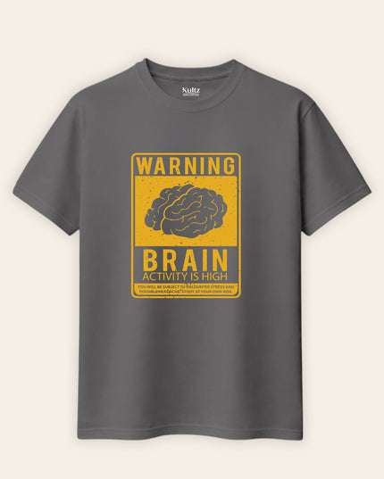 Warning Regular Fit T-Shirt For Men