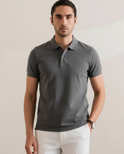 Kultz Essential Polo T-Shirt For Men - Charcoal
