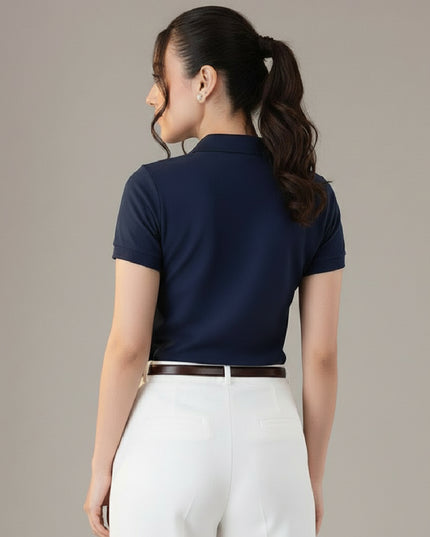 Kultz Essential Polo T-Shirt For Women - Navy Blue