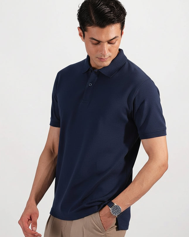 Kultz Essential Polo T-Shirt For Men - Navy Blue