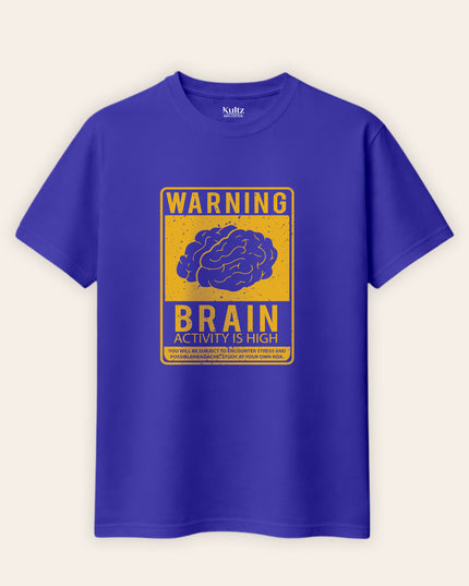 Warning Regular Fit T-Shirt For Men