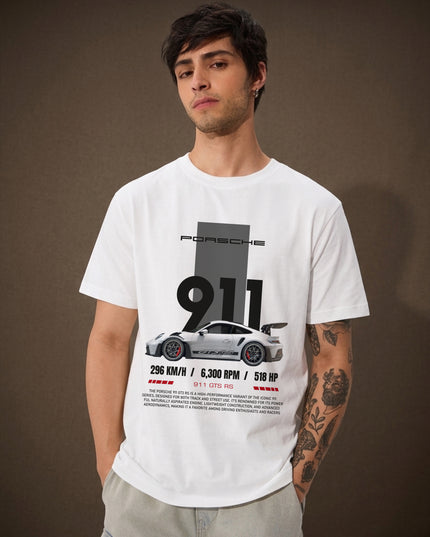 911 Regular Fit T-Shirt For Men