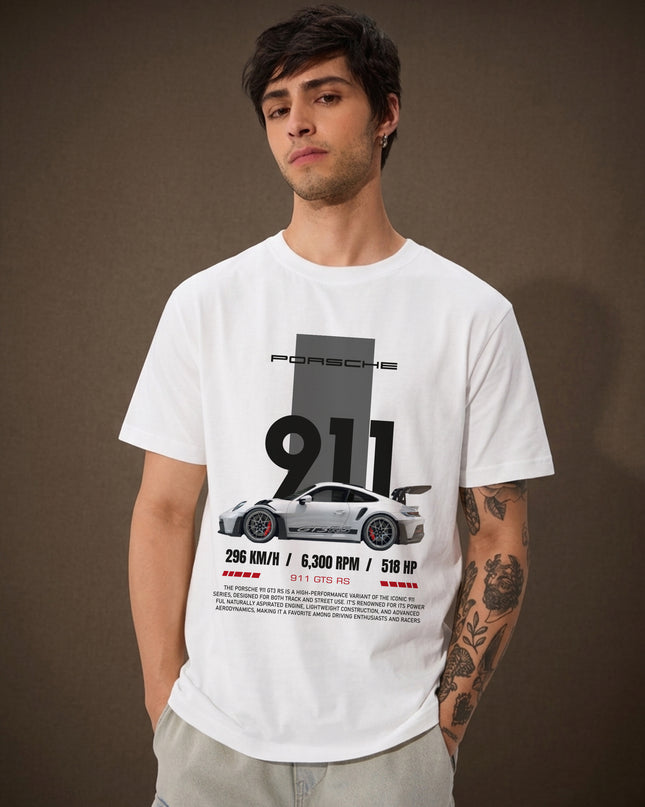 911 Regular Fit T-Shirt For Men