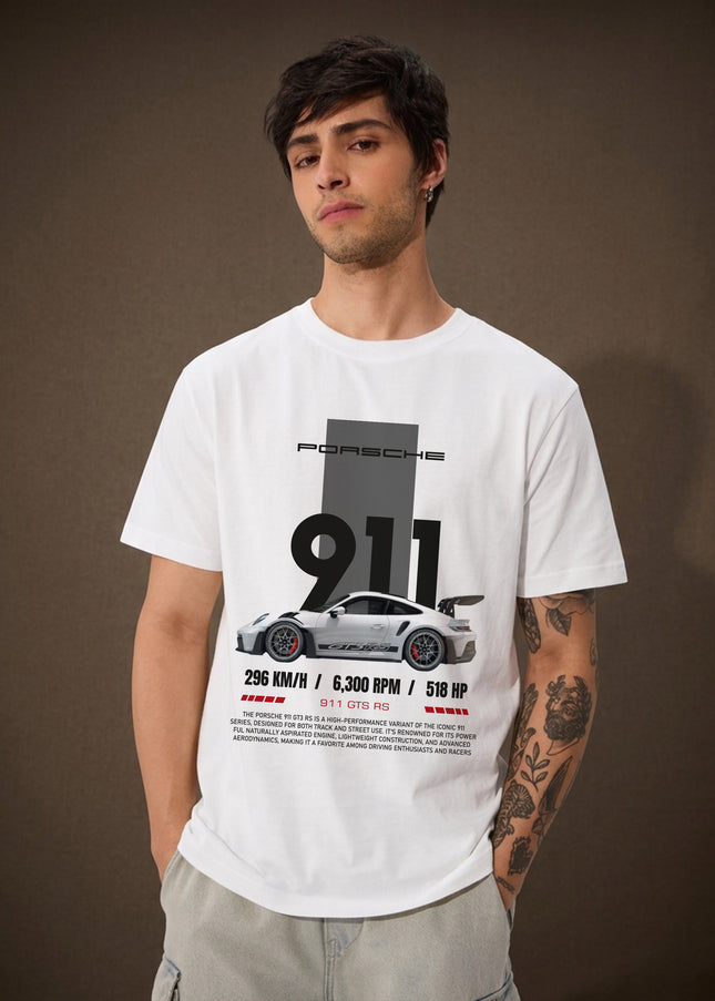 911 Regular Fit T-Shirt For Men