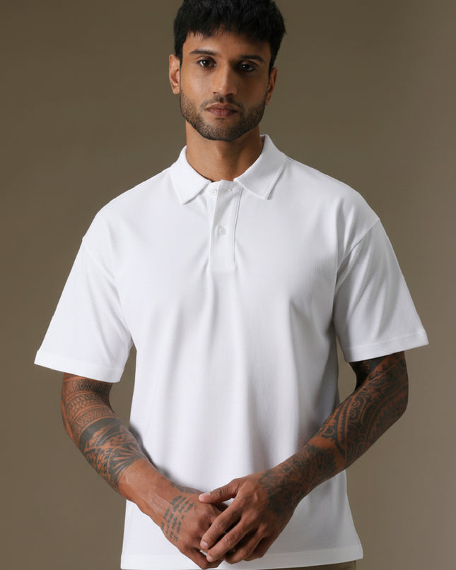 Kultz Essential Polo T-Shirt For Men - White