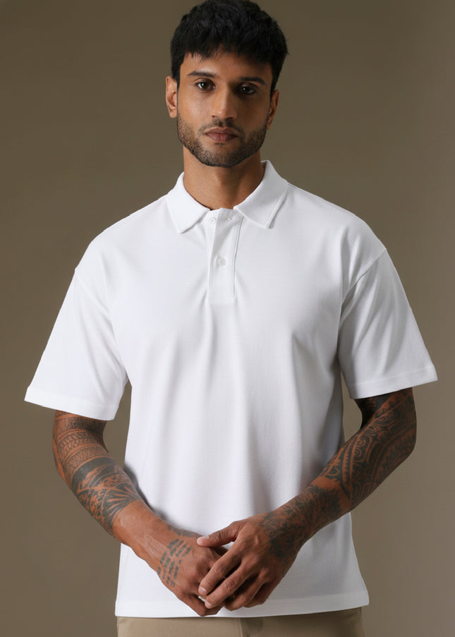 Kultz Essential Polo T-Shirt For Men - White