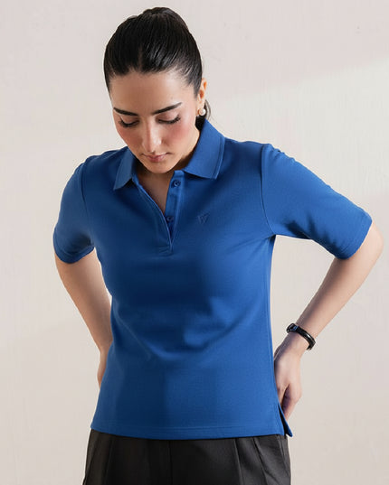 Kultz Essential Polo T-Shirt For Women - Royal Blue