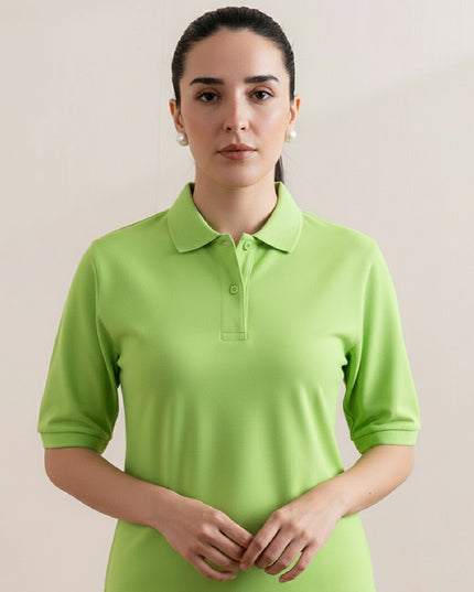Kultz Essential Polo T-Shirt For Women - Parrot Green