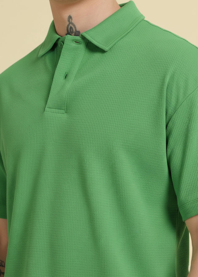 Kultz Essential Polo T-Shirt For Men - Parrot Green