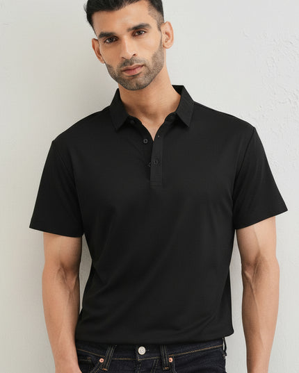 Kultz Essential Polo T-Shirt For Men - Black