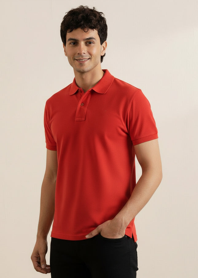 Kultz Essential Polo T-Shirt For Men - Red