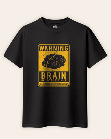 Warning Regular Fit T-Shirt For Men