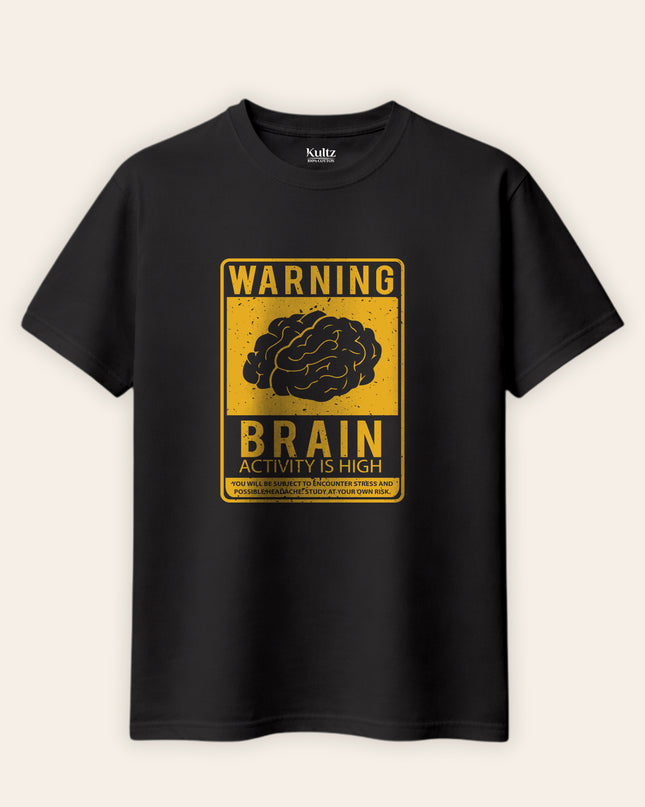 Warning Regular Fit T-Shirt For Men