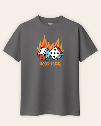 Good Luck Regular Fit T-Shirt For Men