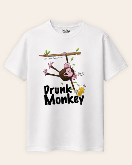 Drank Monkey Regular Fit T-Shirt For Men
