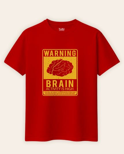 Warning Regular Fit T-Shirt For Men