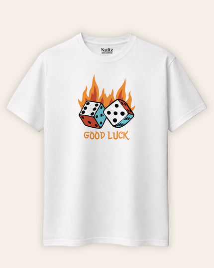 Good Luck Regular Fit T-Shirt For Men